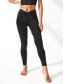 SHEIN Leisure Drawstring Waist Sports Leggings