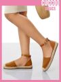 Cuccoo Destination Collection Cap Toe Espadrille Ankle Strap Flats