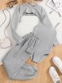 Big Girls' 3pcs/Set Cami Bodysuit + Sweatshirt + Long Pants Outfits