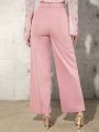 SHEIN Tall Women's High Waisted Wide Leg Pants With Bow Decor