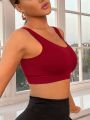 Yoga Basic Seamless Scoop Neck Sports Tank Top