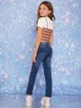 Girls' (big) Side Stripe Skinny Jeans