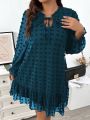 Plus Size Ruffled Hem Dress