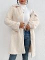 SHEIN Frenchy Solid Color Furry Jacket