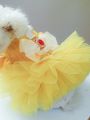 1pc Pet Clothes Dog & Cat Apparel Princess Wedding Dress Style Skirt For Autumn And Winter