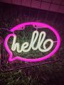 Led Neon Light Hello Message Box Wall Hanging Atmosphere Lamp For Festival Party Room Decoration