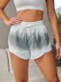 SHEIN Tie Dye Drawstring Waist 2 In 1 Sports Shorts