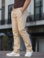 Men Slant Pocket Straight Leg Jeans