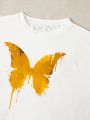 Women's Butterfly Print Short Sleeve T-shirt