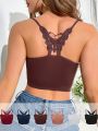 Butterfly Patched Crop Basic Top