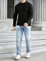 Manfinity Homme Men's Knitted Casual Long Sleeve T-Shirt