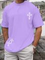 Men Cross Print Tee