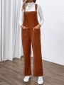 SHEIN LUNE 1pc Dual Pocket Overall Jumpsuit