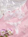 3d Decorated Mesh Sexy Lingerie Set