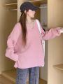 DAZY V-Neck Drop Shoulder Sweater