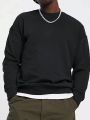 Men's Round Neck Long Sleeve Sports Sweatshirt With Letter Print