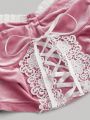 SHEIN MOD Women's Patchwork Lace Strap Camisole