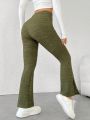 SHEIN PETITE Women'S Slim Fit Flared Pants