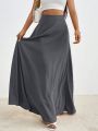 SHEIN Essnce Solid High Waist Maxi Skirt