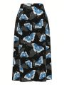 Dany Xavier Women's Butterfly Printed Skirt
