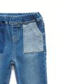 SHEIN Toddler Boys' Casual Denim Skinny Jeans With Pockets