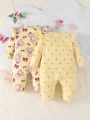 Baby Cartoon Bear Printed Long Sleeve Pajama