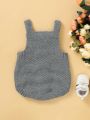 Baby Girls' Suspender Knitted Romper