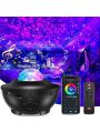 1PC Projector With Remote Control And BT Wireless Speaker, App Control, Multi-Color Dynamic Projection Star Night Light Projector For Children Adult Bedrooms, Bedroom Decor Aesthetics
