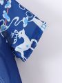 3pcs/Set Chinese Classic Style Placket & Deer Print Festival Costume For Baby Boys Spring/Summer