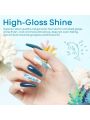 modelones Blue Gel Nail Polish - 6 Colors Blue Gel Polish Summer Sky Blue Barely Pink Nail Polish Soak Off Dark Navy Blue Gel Nail LED Gray Blue Nail Art French Manicure DIY Home Salon Gifts for Women