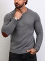 Manfinity Men Contrast Panel Raglan Sleeve Sweater