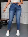 SHEIN ICON Plus Size Women's Skinny Jeans