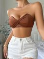 Twist Front Bandeau Bra