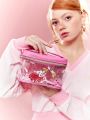 SHEIN X Cardcaptor Sakura Pink Transparent Makeup Bag