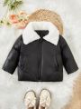 Baby Girls' Casual And Versatile Winter Warm Turtleneck Pullover