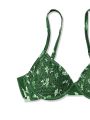 SHEIN Swim Mod Floral Smocked Underwire Bikini Top