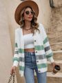 SHEIN Frenchy Striped Pattern Cardigan