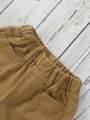 Baby Basic Casual Khaki Color Conic Jeans, Comfortable Fit