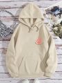 Women'S Hooded Sweatshirt With Back Letter Print