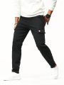 Men Flap Pocket Side Cargo Jeans