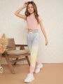 Tween Girls' Ombre Drawstring Waist Joggers