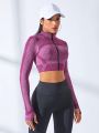 Yoga Basic Seamless Compression Workout Jacket