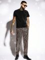 Manfinity AFTRDRK Men's Glitter Knit Casual Short Sleeve T-Shirt