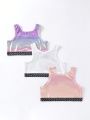 Girls (large) 3 Pieces Letter Printed Underwear