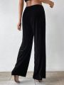 SHEIN BAE Women's High-waisted Bell-bottom Trousers