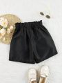 SHEIN Kids HYPEME Big Girls Solid Color Shorts