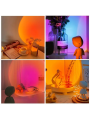 1pc Sunset Light Projector, Astronaut Themed Touch Activated Sunset Light - Rgb7 Color Touch Switch, Usb Rechargeable Floor Lamp, Suitable For Room And Bedroom Decoration, Christmas Decoration Activated Sunset Light Projector