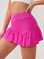 Women's Solid Color Sport Skorts