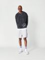 SUMWON Oversized Fit Washed Sweatshirt With Front And Back Embroidery