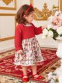 Fashionable Casual Princess Floral Elegant Printed Dress For Baby Girls